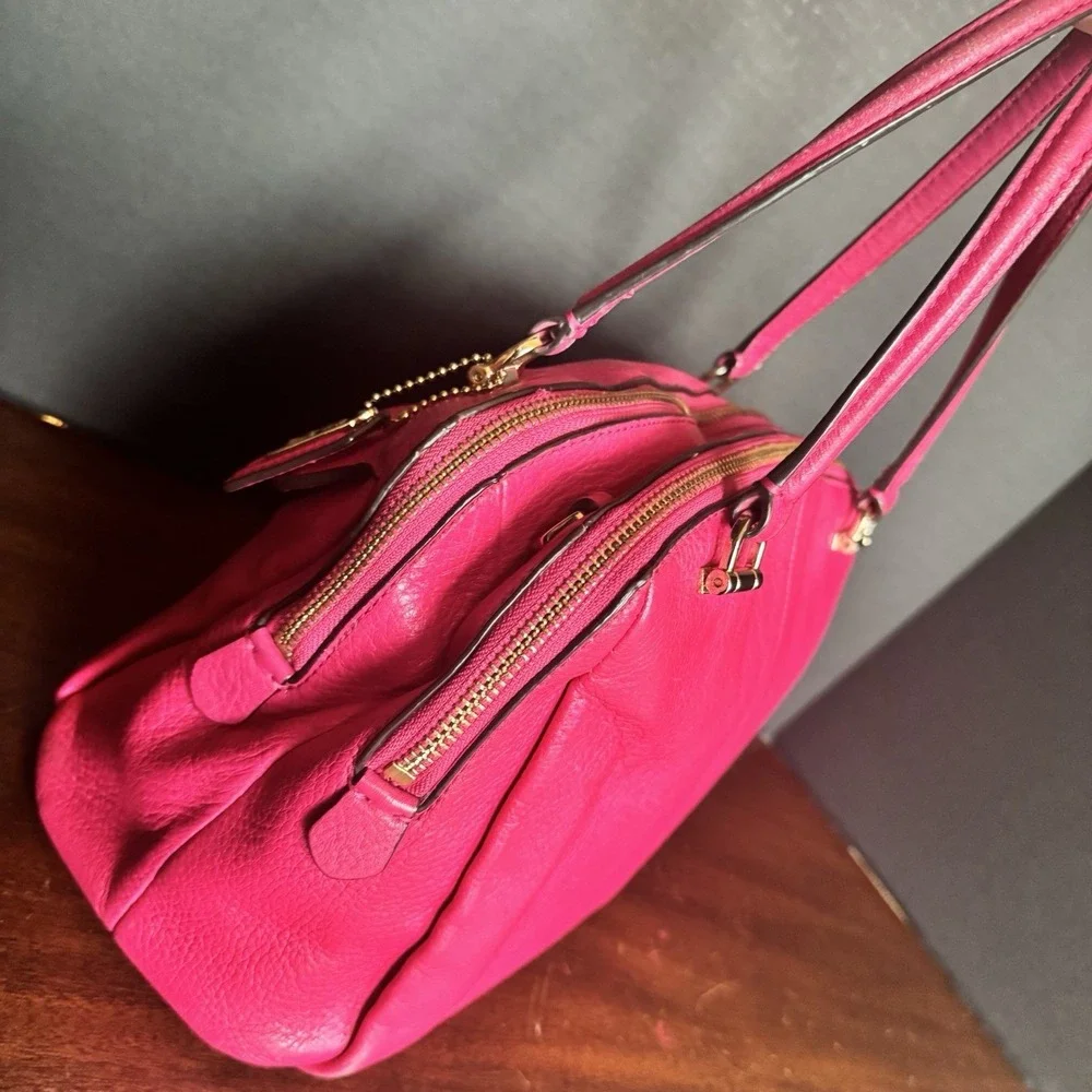 Coach Madison Georgie Small Satchel in Pink Ruby Leather 30081 HTF